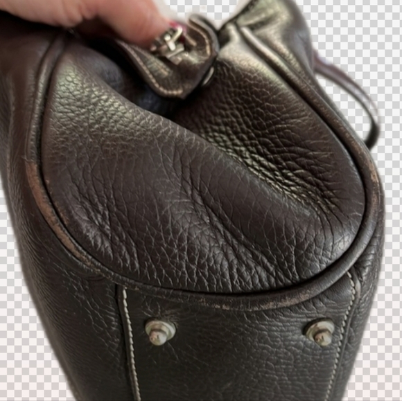 DOONEY & BOURKE All Weather Pebbled Leather Satchel in Dark Chocolate Brown - Picture 12 of 12